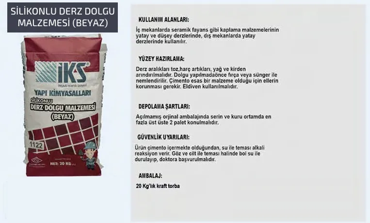 SİLİKONLU DERZ DOLGU MALZEMESİ (BEYAZ)